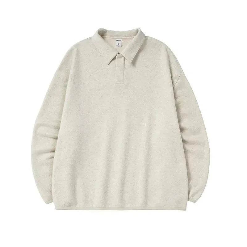Fall And Winter Oversized Lapels Fleece Sweatshirt Pullover Top for men