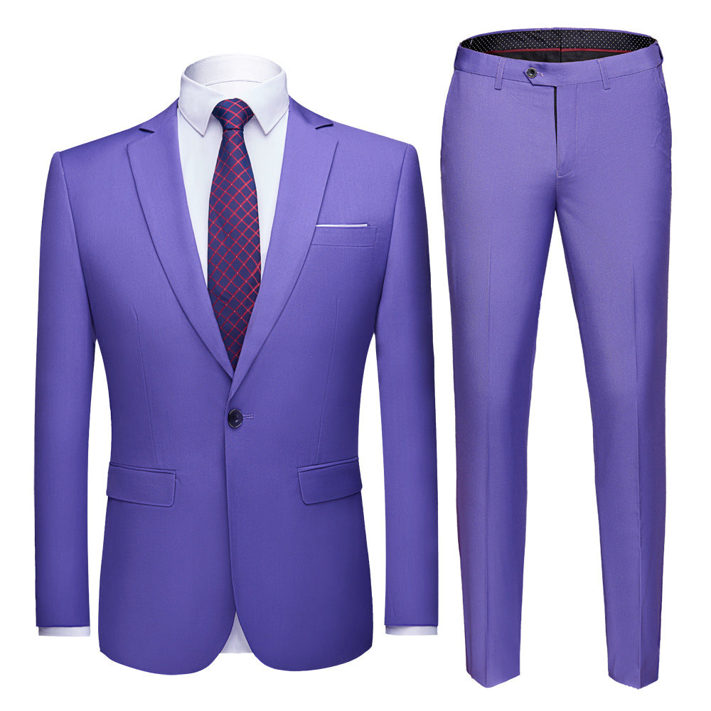 Men's Flat Collar Business Suit Set – Wedding & Banquet Formal Wear | Canada & USA (S–6XL)