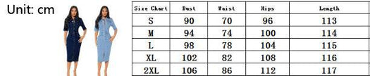 Women's Fashion Personality fitted Denim Hip-wrapped Jeans Midi straight cut front split Dress