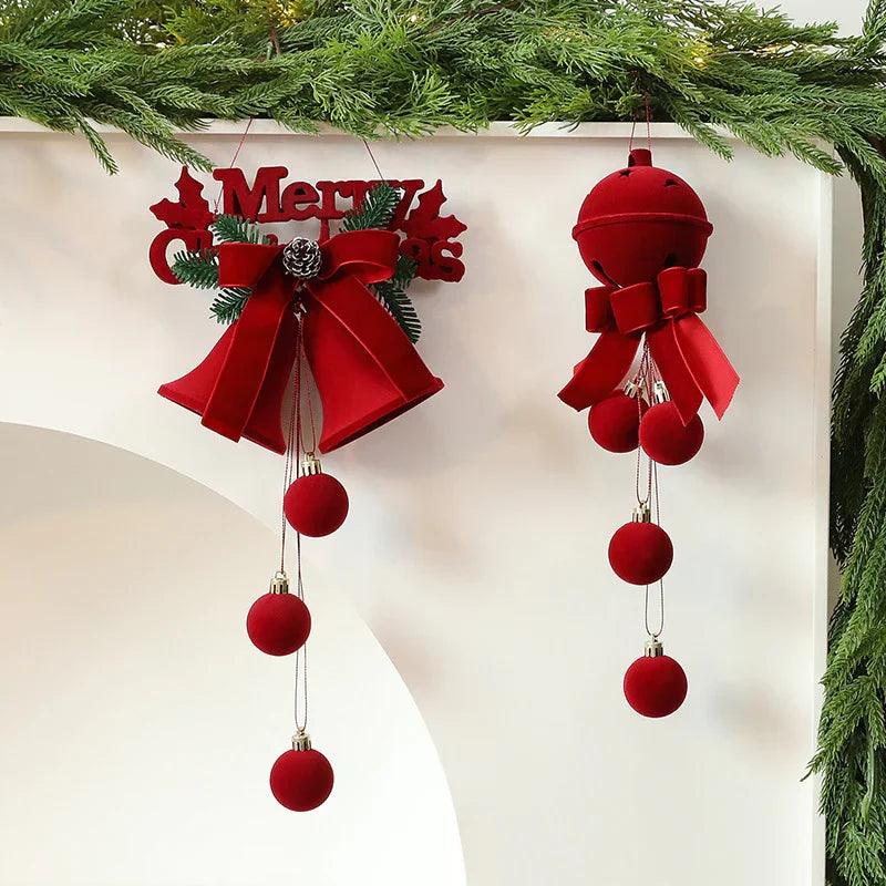 Exquisite Christmas Shop Windows Tree Hanging Decorations Ornaments Festival Party Atmosphere Decoration Props Christmas Bells