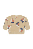 Sweatshirt | Sailboats on Beige | Noppies