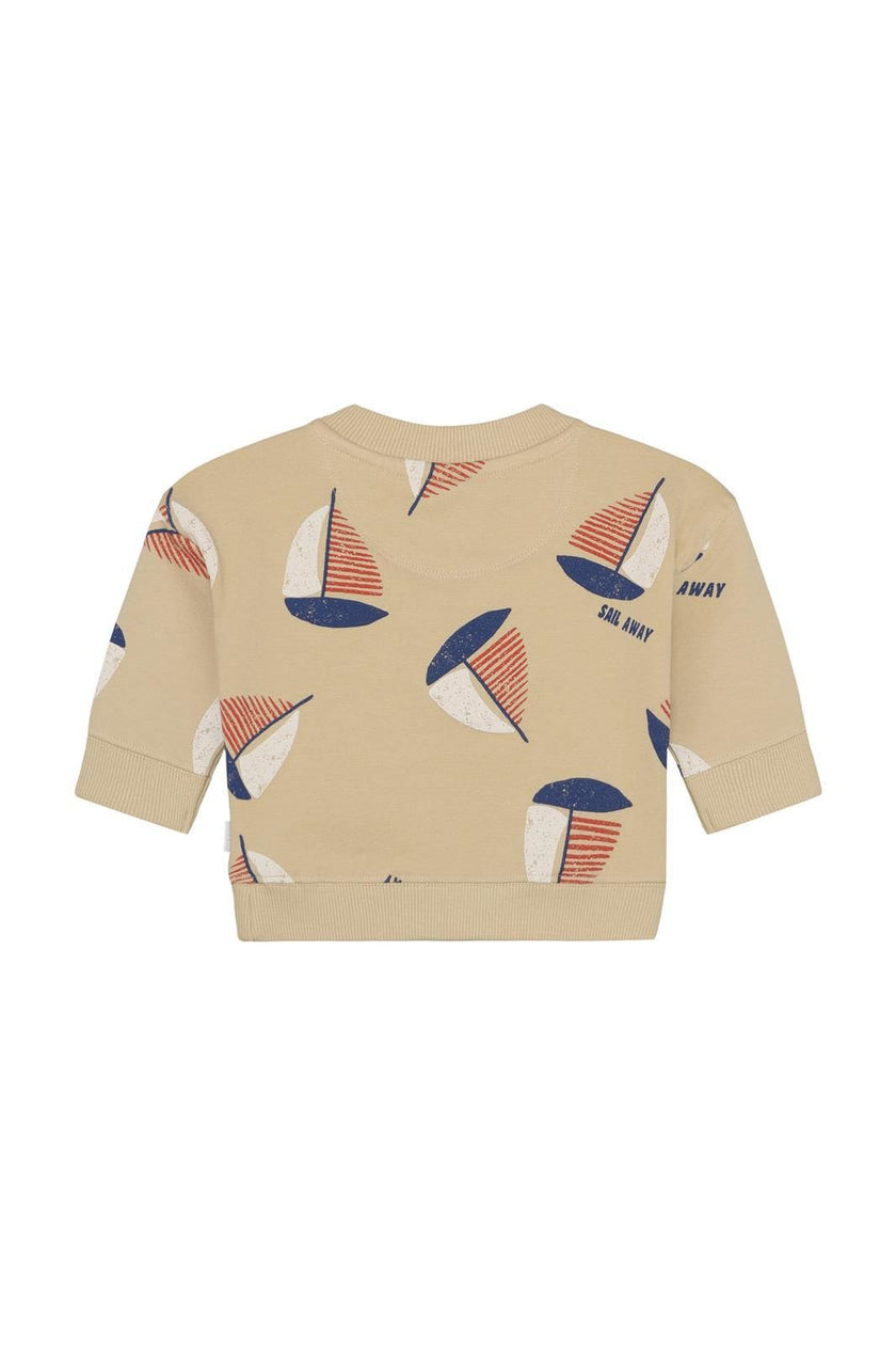 Sweatshirt | Sailboats on Beige | Noppies