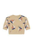 Sweatshirt | Sailboats on Beige | Noppies