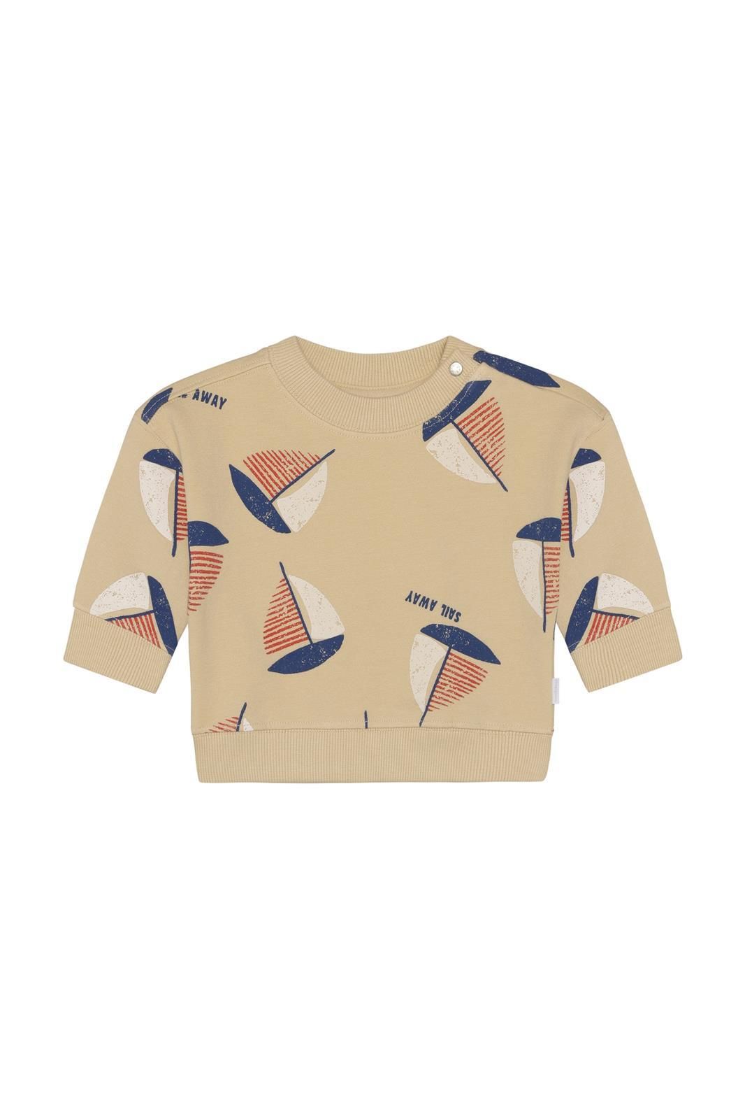 Sweatshirt | Sailboats on Beige | Noppies
