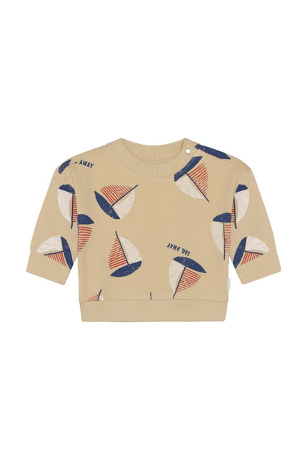 Sweatshirt | Sailboats on Beige | Noppies