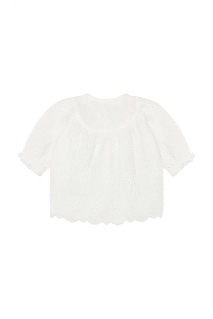Embroidered Longsleeve Dress | White | Noppies