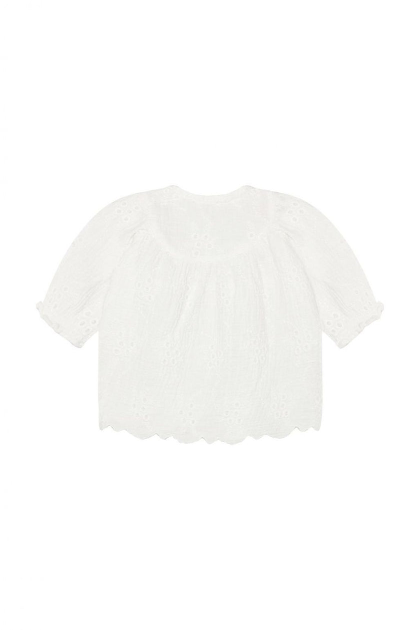 Embroidered Longsleeve Dress | White | Noppies