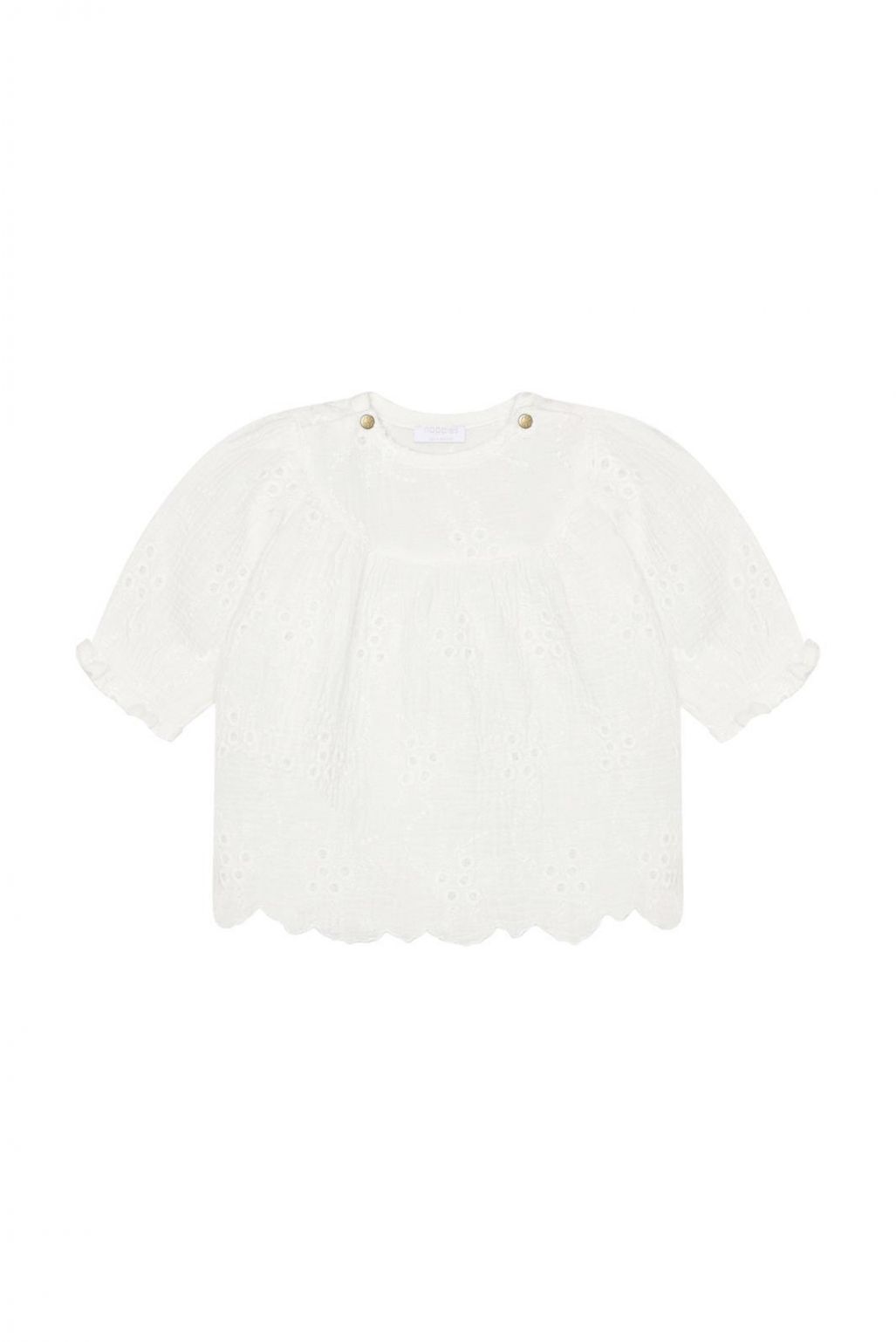Embroidered Longsleeve Dress | White | Noppies