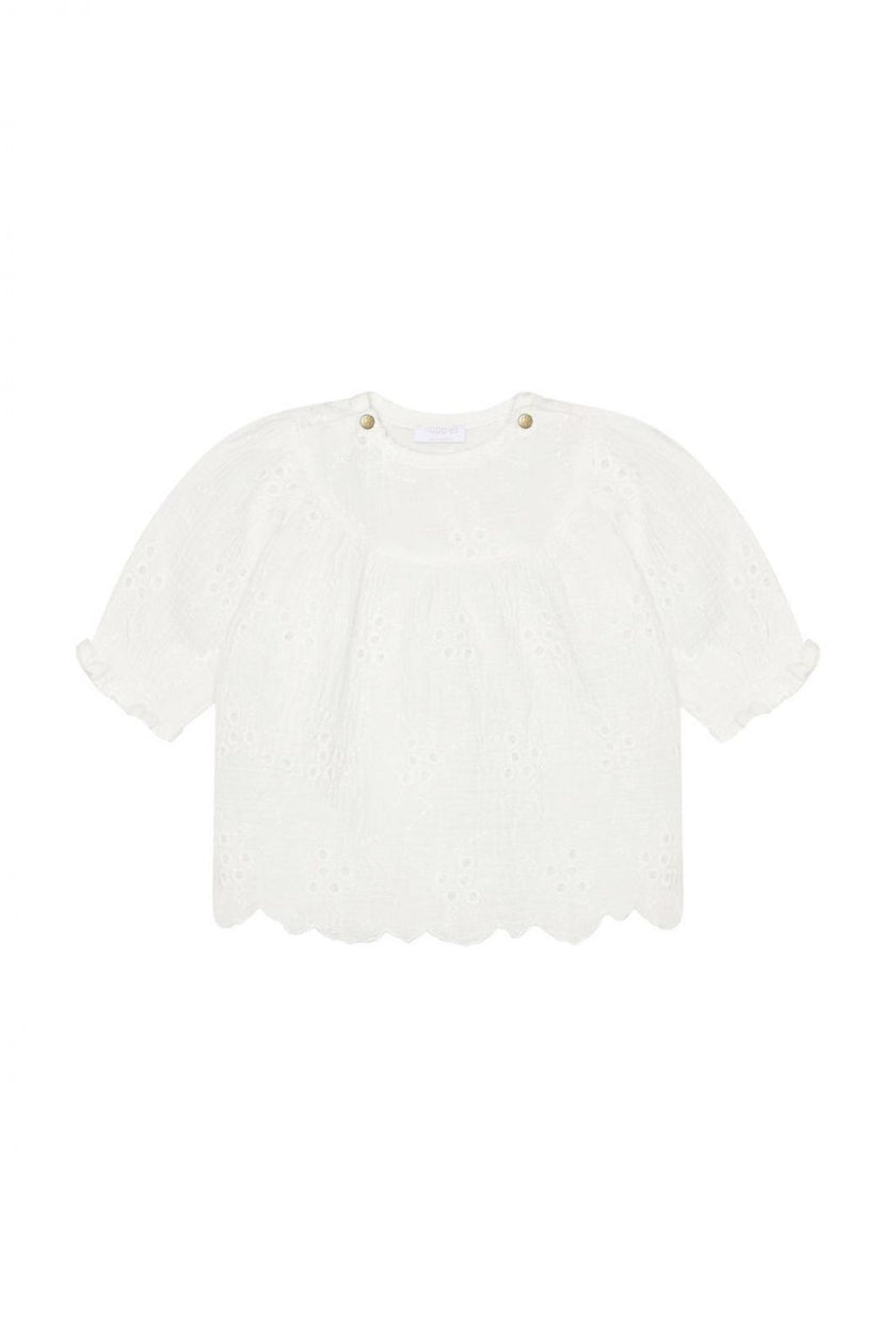 Embroidered Longsleeve Dress | White | Noppies