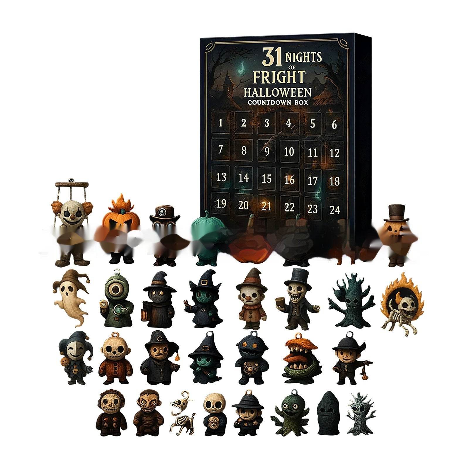 31 Night Scare Halloween Countdown Box With Doll Advent Countdown Blind Box