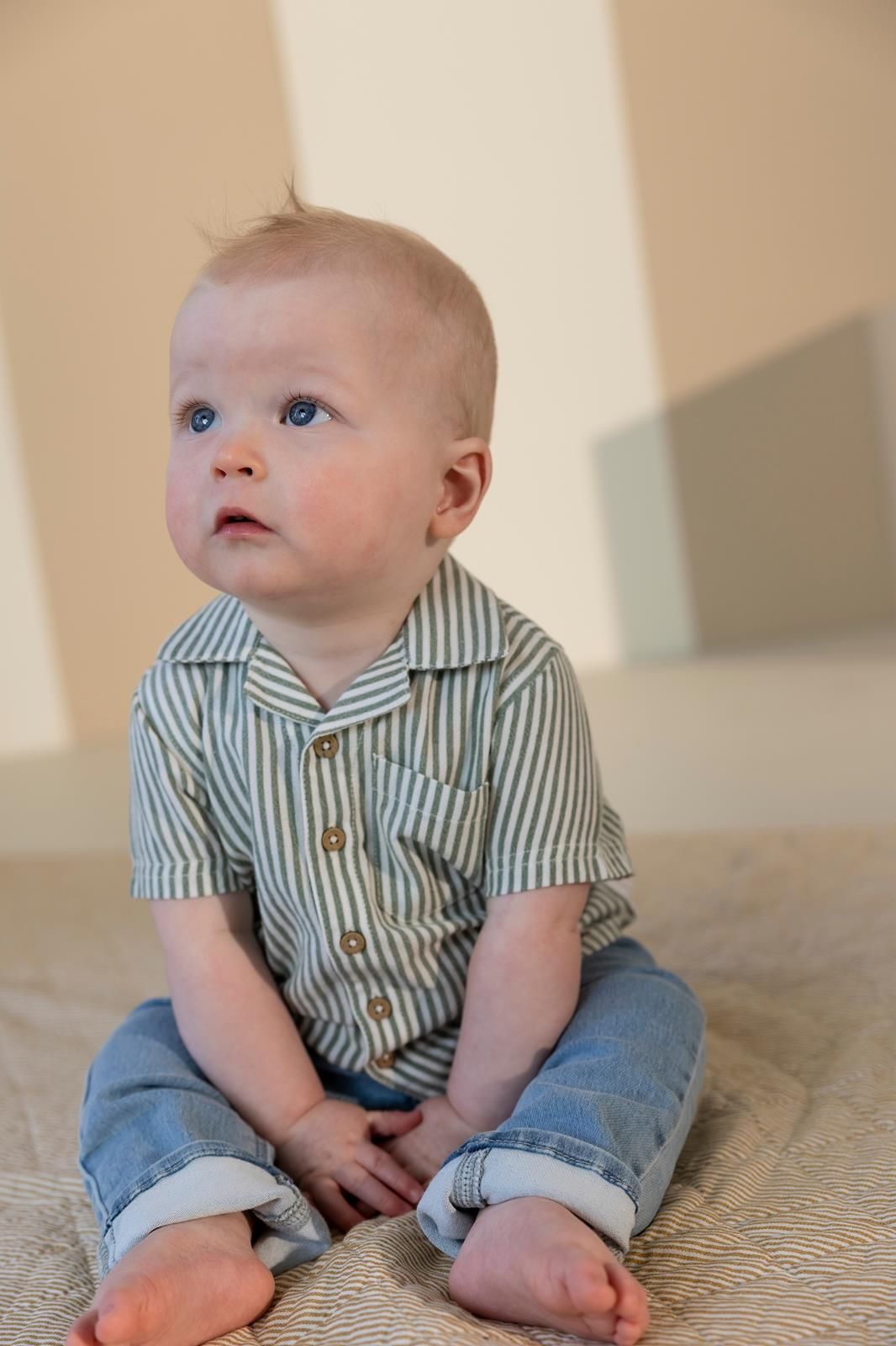 Shirt | Green Stripe | Noppies