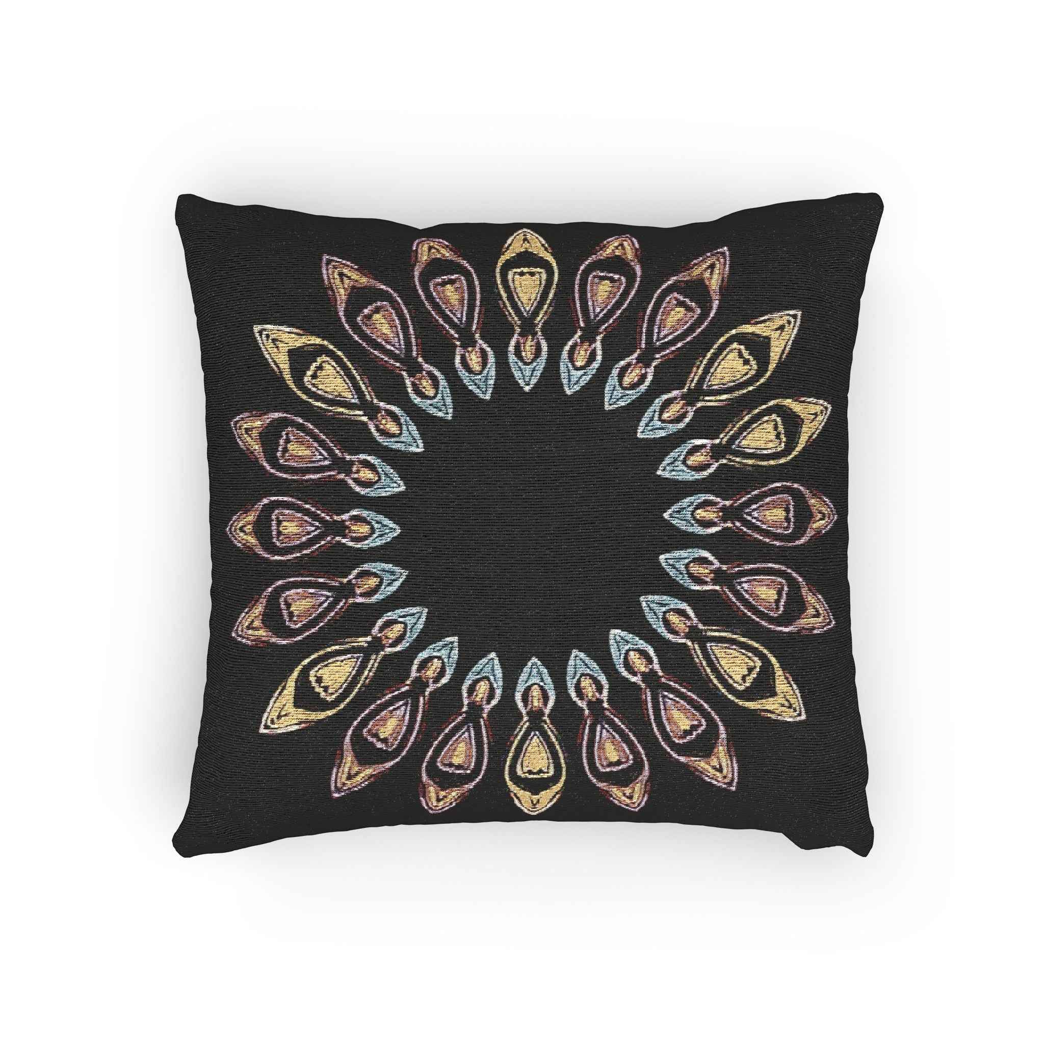 Geometric Pattern Woven Pillow | Decorative Throw Cushion