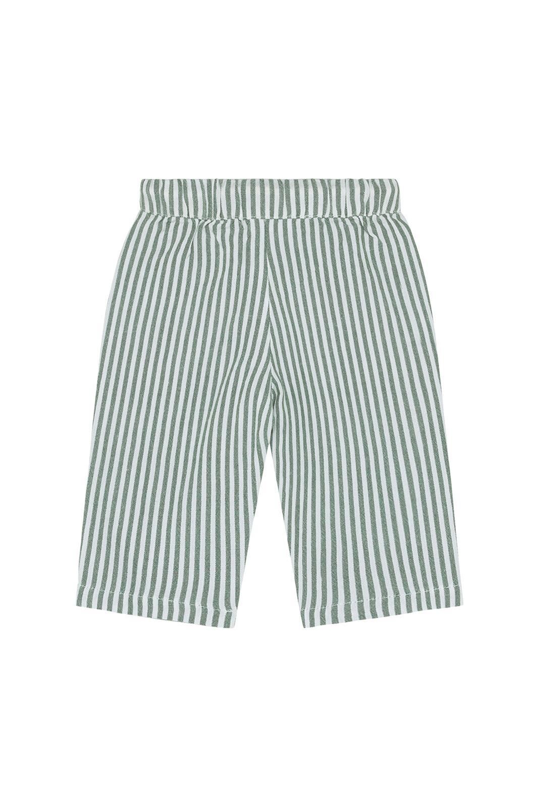 Relaxed Fit Trouser | Green Stripe | Noppies