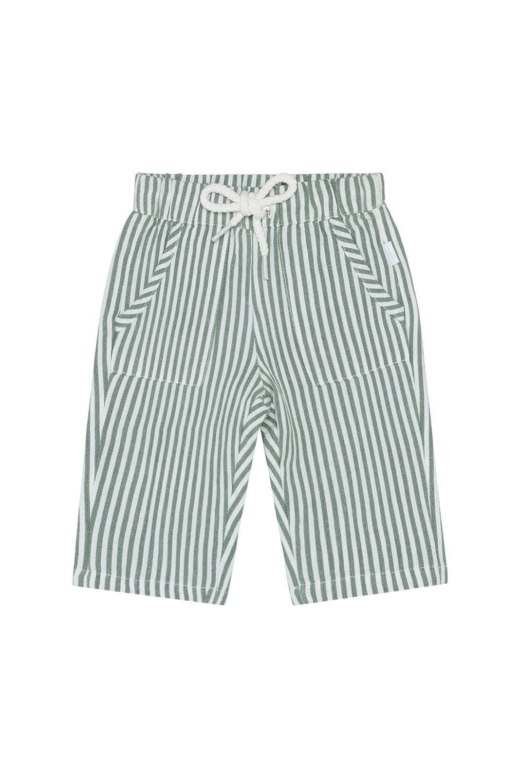 Relaxed Fit Trouser | Green Stripe | Noppies