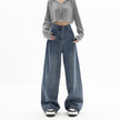 High Waist Straight Wide Leg Blue Jeans for Women – Sizes M to 4XL