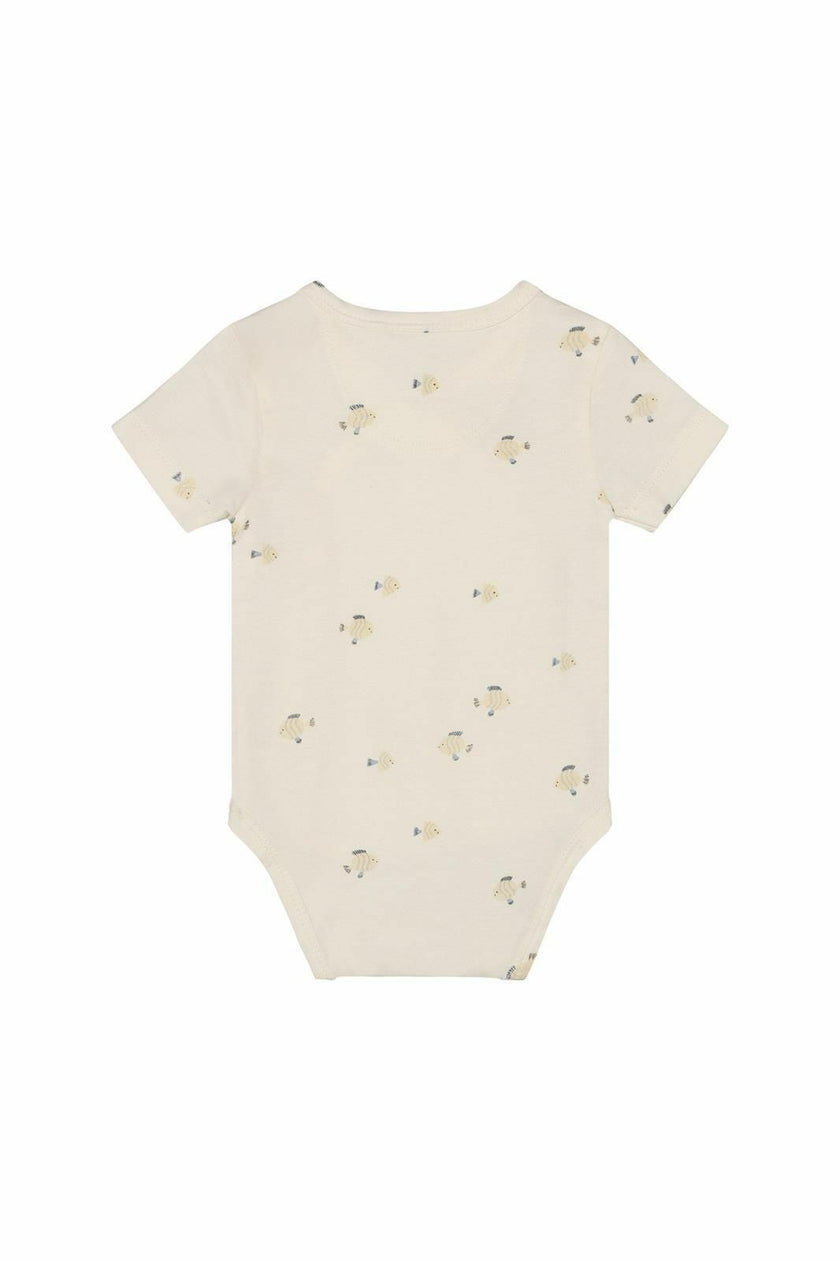 Short-Sleeve Bodysuit | Fish Print | Noppies