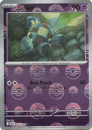 Golett (Poke Ball Pattern) 42 - SV Black Bolt Holofoil