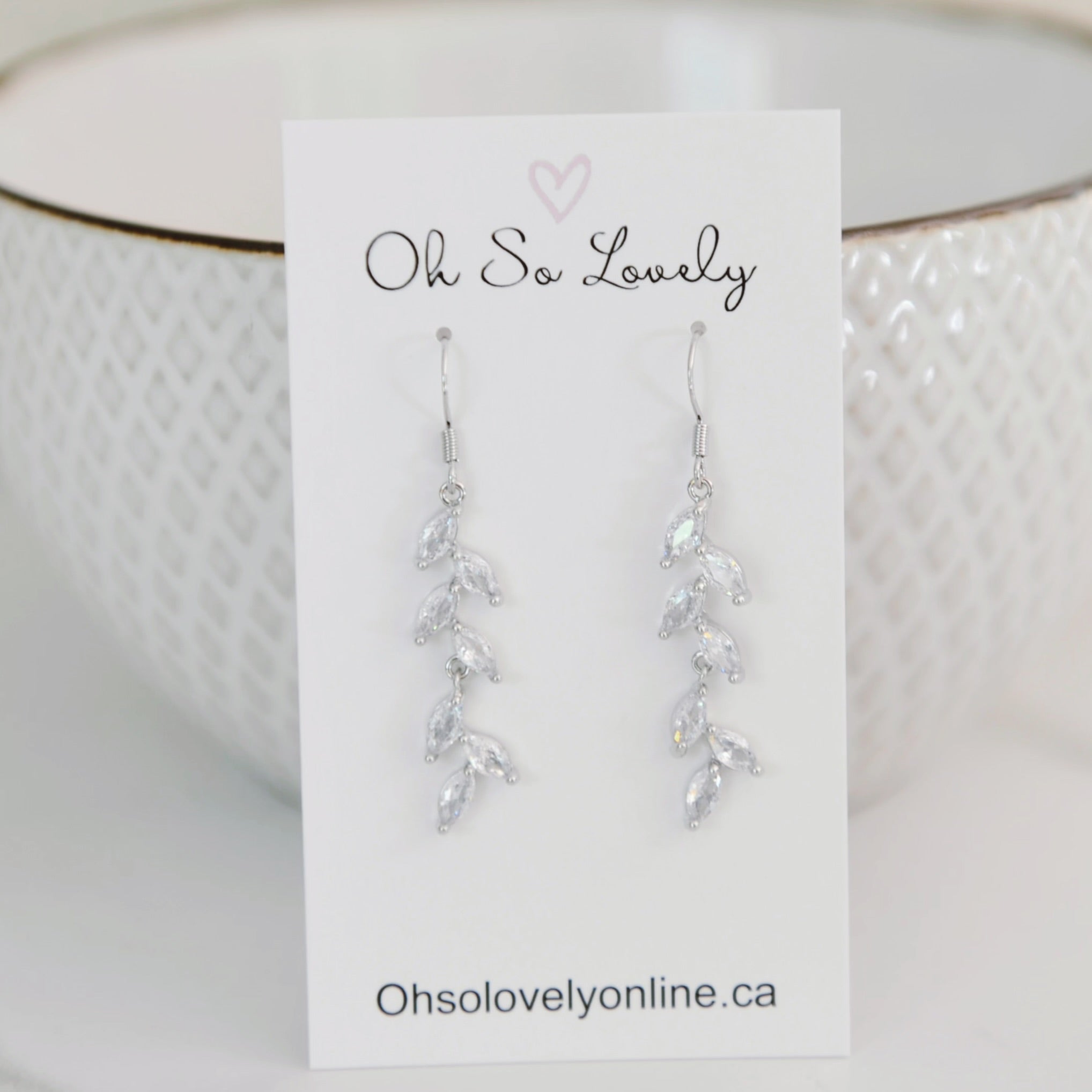 Crystal vine earrings