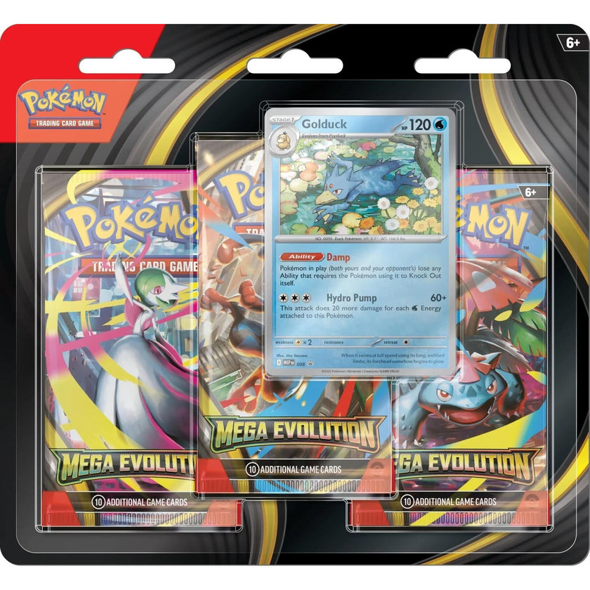 Mega Evolution 3 Pack Blister [Golduck]