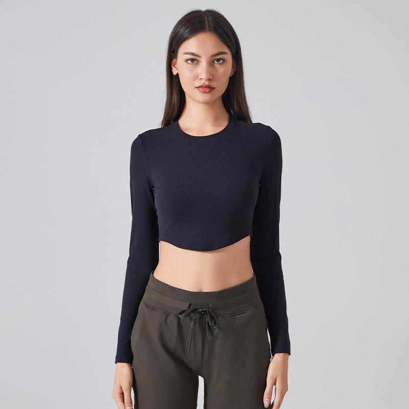 Women Slim Fit Long Sleeve Crop top Workout Sports Gym top