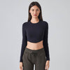 Women Slim Fit Long Sleeve Crop top Workout Sports Gym top