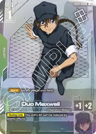 Duo Maxwell (Store Tournament Winner Pack 01) (GD01-090) - Gundam Promotional Cards Holofoil