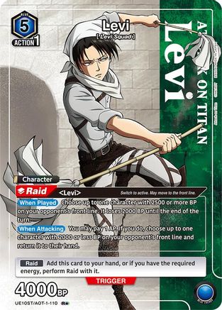 Levi (R*) (UE10ST/AOT-1-110) - UE10ST Attack on Titan Starter Deck Foil