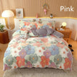 Coral Fleece Duvet Cover Sheet Flannel Pillowcase
