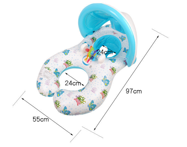 Thicken Swimming Ring With Bell | Eco-Friendly PVC Pool Float for Mother & Child Canada