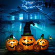 Outsunny 73L Inflatable Halloween Decoration,5 Pumpkin, Blow Up Outdoor LED Yard Display, Waterproof