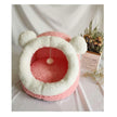 Enclosed Cat Cave Bed – Plush Winter Kennel with Dangling Toy | Bear, Cat, Mickey & More