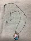 Sick Chick Sunrise Mountain scene necklace #14