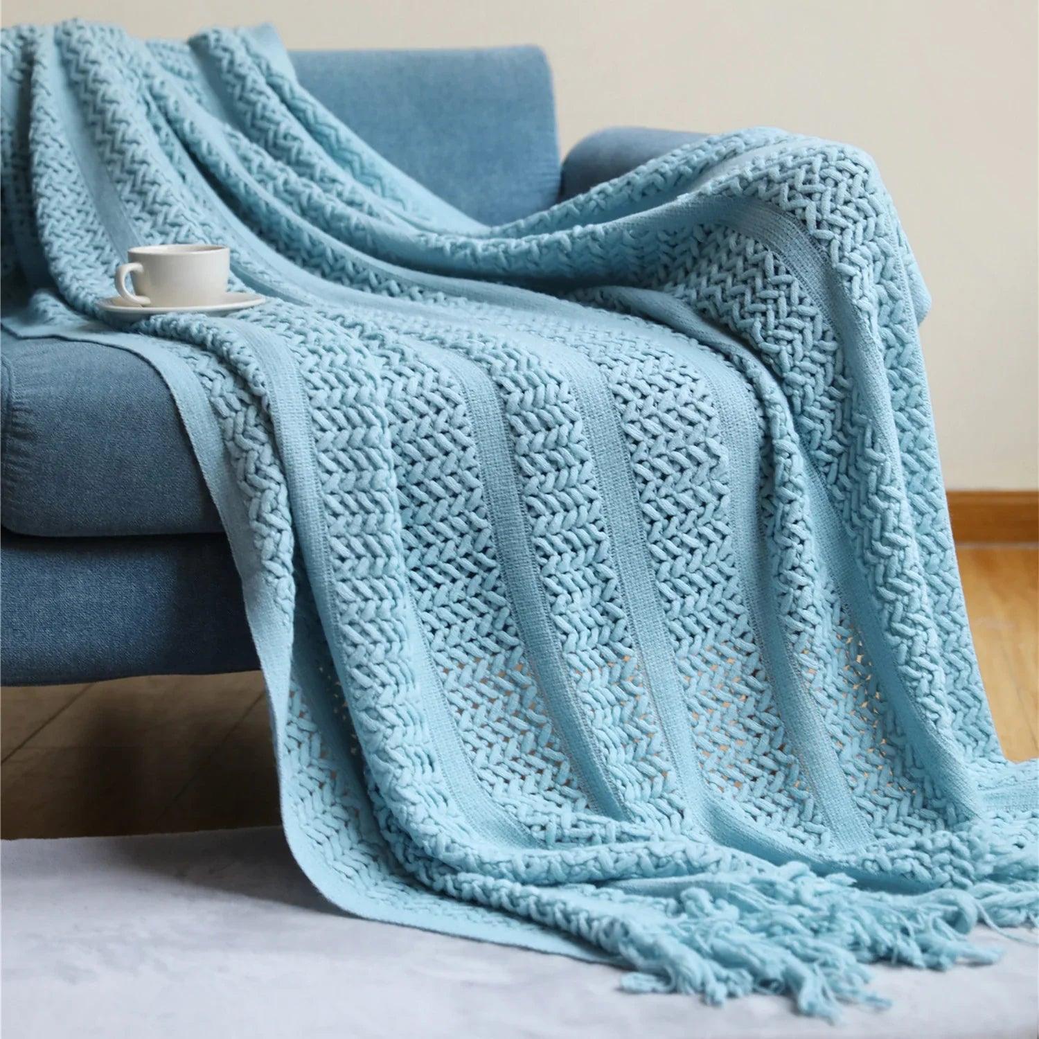 Nordic Sofa Blanket Cover Blanket Knitted Blanket Homestay Hotel Throw Blanket