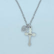 Crucifix with Heart Shaped Miraculous Medal