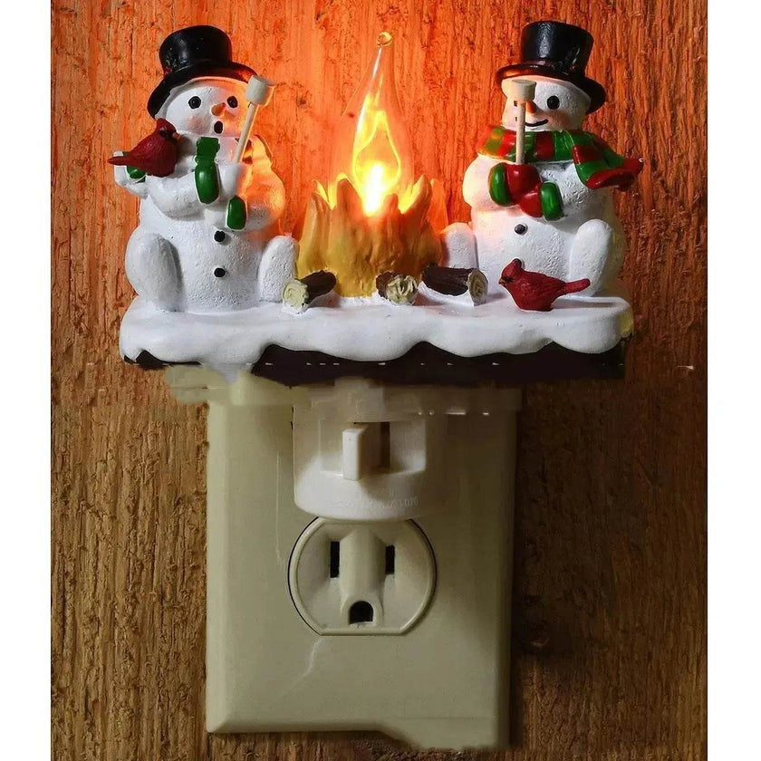 Christmas Snowman And Campfire Night Light Gift for kids