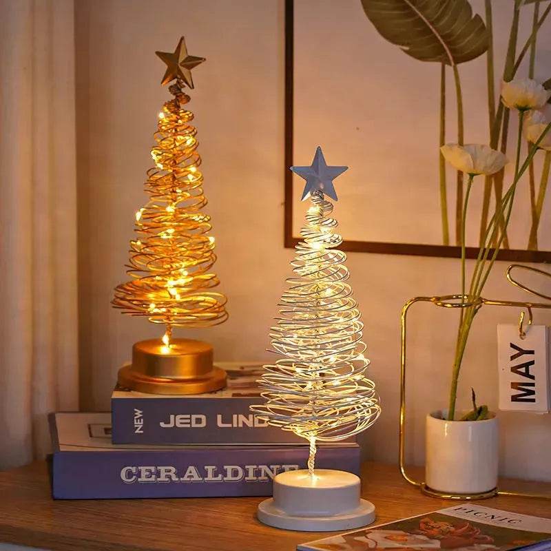 Spiral LED Light Christmas Tree Decoration Night Light Ornaments