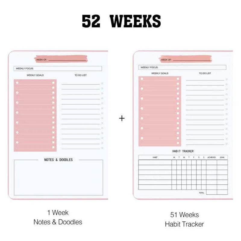 Non Dated Daily Weekly Monthly Planner Agenda Notebook Diary