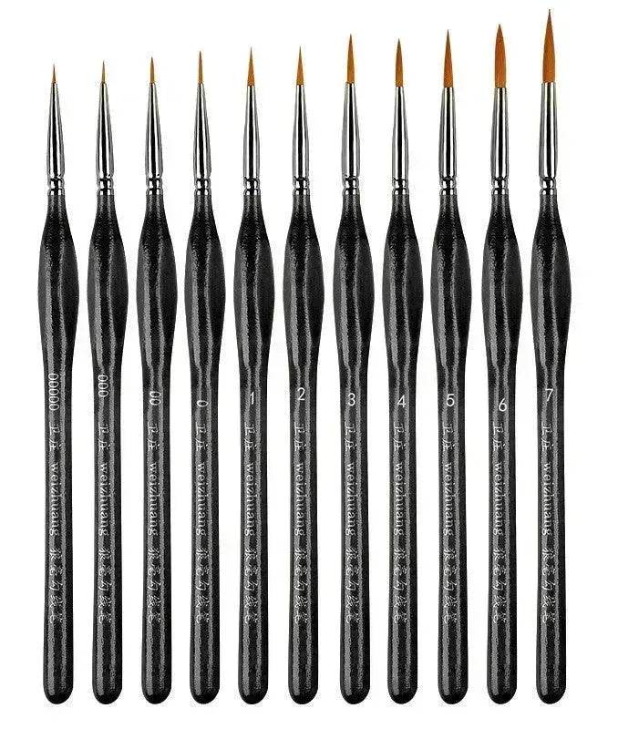 Gouache Oil Painting Watercolor Hand-painted Crochet Pen Paint Brush Miniature and Micro Detail Paint Brush, Triangular Grip Handles Art Brushes For  Acrylic Painting