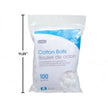 Cotton Balls, 100% Cotton, (100/Bag)