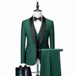 Men's 3-Piece Business Suit Set – Wedding & Formal Wear (8 Colors, S–6XL)