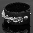 Viking Pirate Kelte Dragon Leather Gothic Bracelet for men