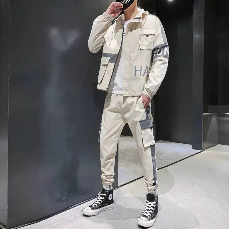 Autumn Casual Sportswear 2pcs suit Workwear Tracksuit Outfit for men