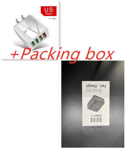 Illuminated 4 port USB Mobile Phone Charger 3A Charging Head