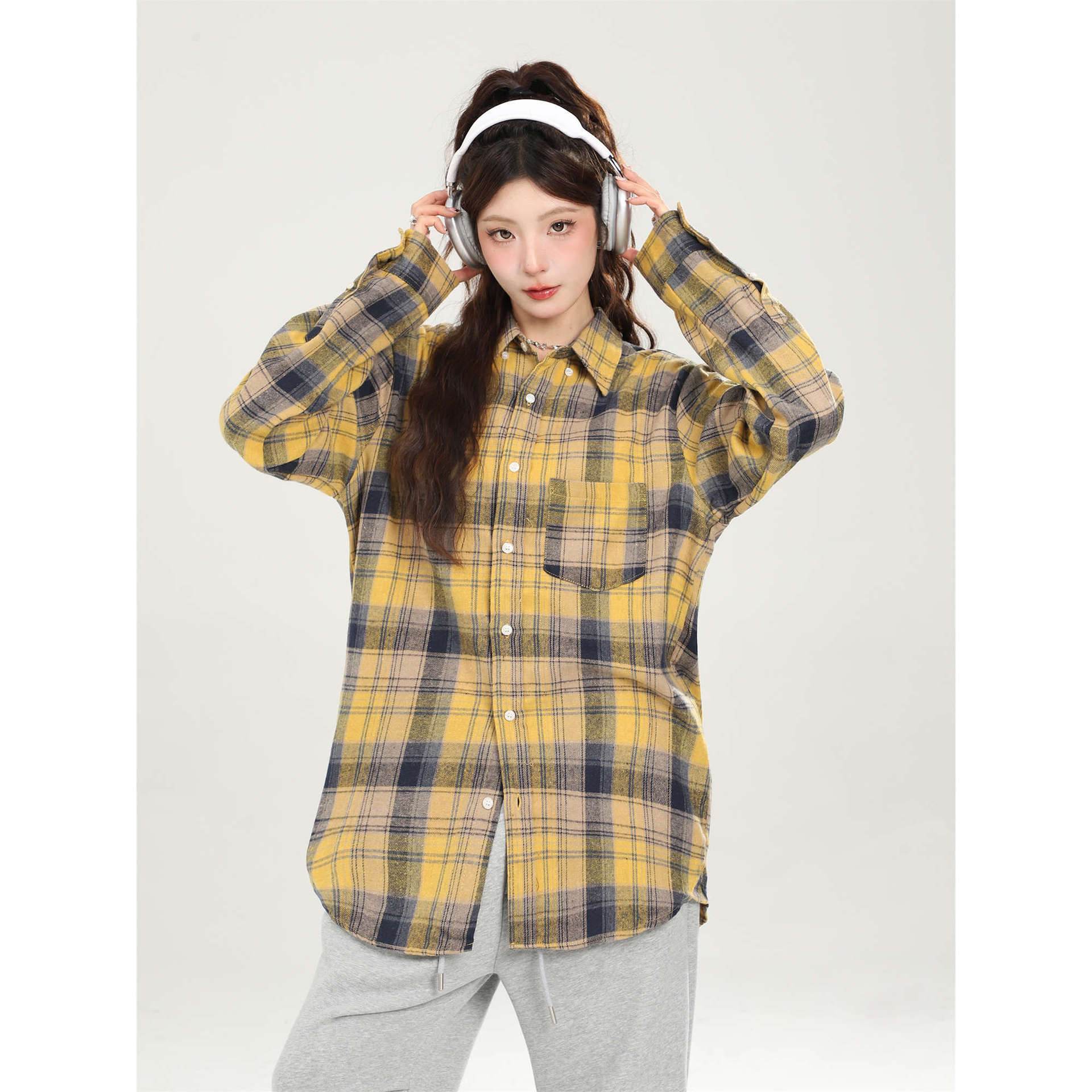 Retro Mid-length Sun Protection oversize Unisex outwear jacket and Coat Women