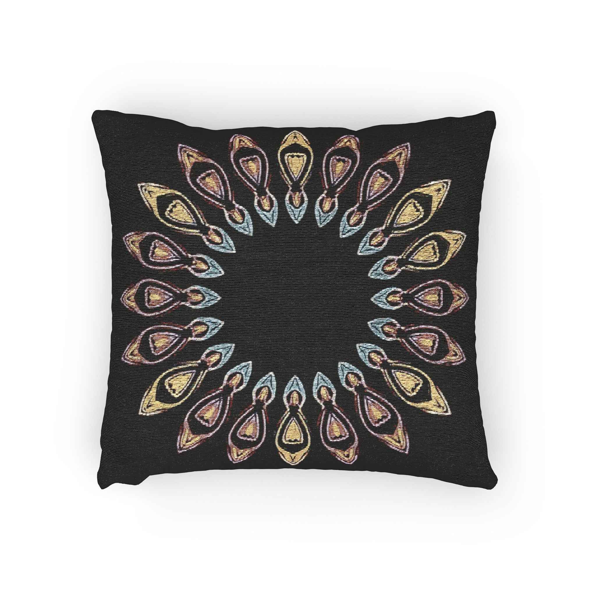 Geometric Pattern Woven Pillow | Decorative Throw Cushion