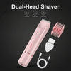Women's 2-in-1 Electric Shaver & Bikini Trimmer – Wet/Dry Body Hair Razor (Pink, Blue, Purple)