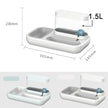 Automatic Pet Cat Feeder & Water Dispenser – 2-in-1 Auto Food & Water Station for Cats & Dogs (Blue / White)