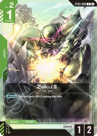 Zaku II (Championship Participation Pack 01) (ST03-008) - Gundam Promotional Cards Holofoil