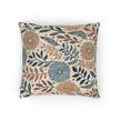 Boho Floral Woven Pillow | Textured Daisy Leaves Decorative Pillow