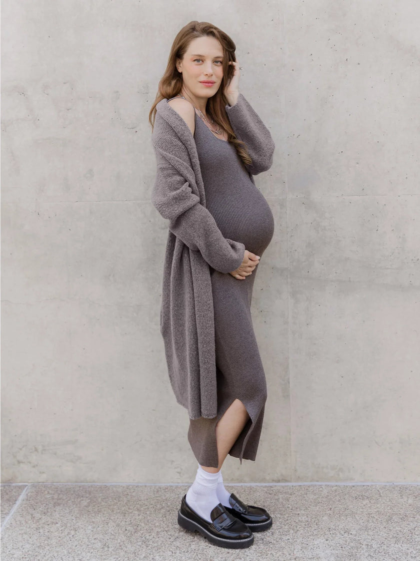 2-in-1 Maternity and Nursing Midi Dress | Kindred Bravely
